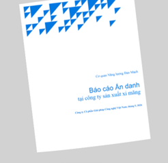 Báo cáo Ẩn danh tại công ty sản xuất xi măng